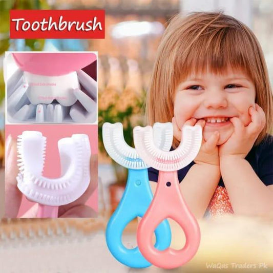 Kids U-Shaped Silicone Toothbrush – 2-Pack Infant Dental Care Brush