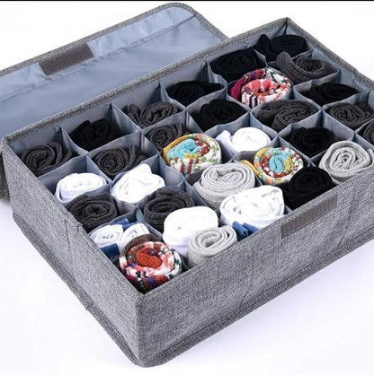 24-Pocket Socks Organizer – Unisex Drawer Storage - JSJunoon.com