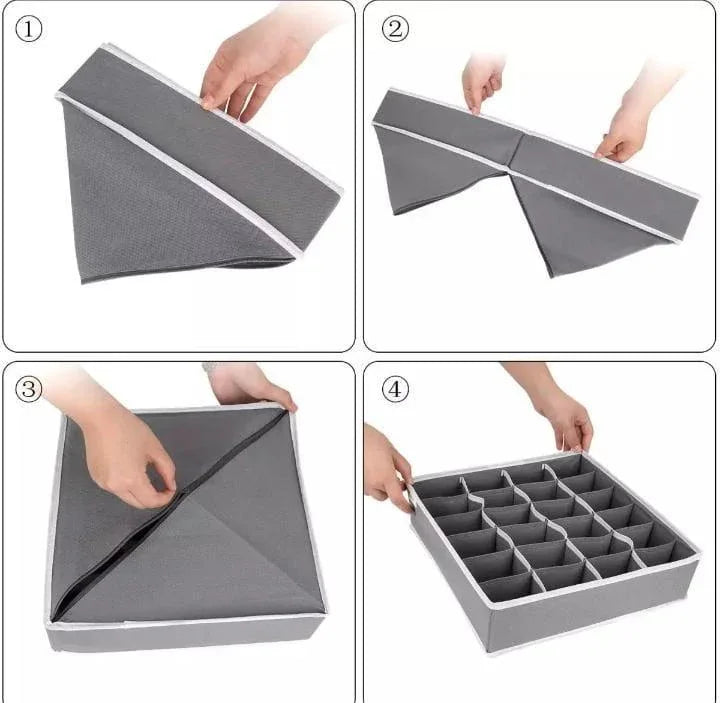 24-Pocket Socks Organizer – Unisex Drawer Storage - JSJunoon.com