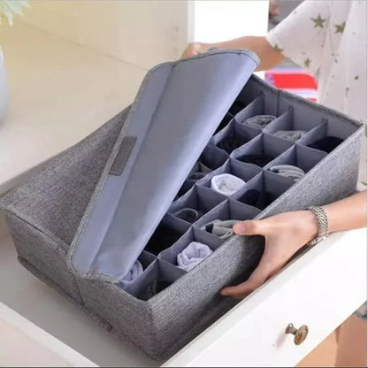 24-Pocket Socks Organizer – Unisex Drawer Storage - JSJunoon.com