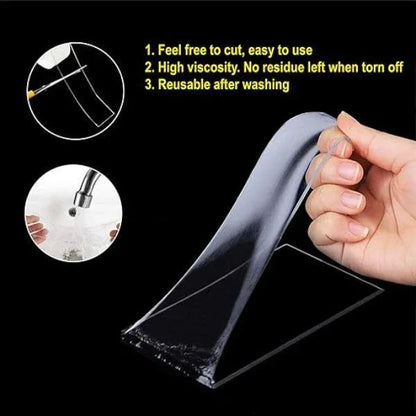 5 Pcs Glossy Nano Tape – Strong Double-Sided Adhesive for Craft, Décor & DIY Projects - JSJunoon.com