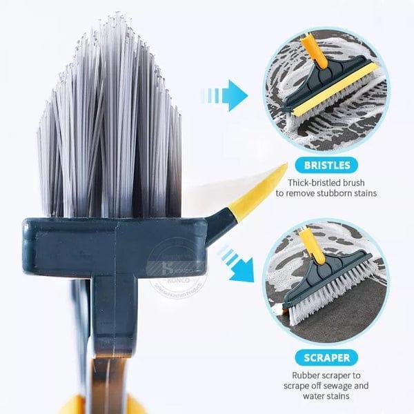 2 in 1 Dust Cleaning Scrubber and Wiper Brush – Durable Plastic & Stainless Steel Cleaning Tool