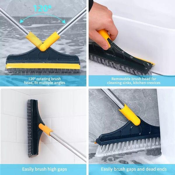 2 in 1 Dust Cleaning Scrubber and Wiper Brush – Durable Plastic & Stainless Steel Cleaning Tool