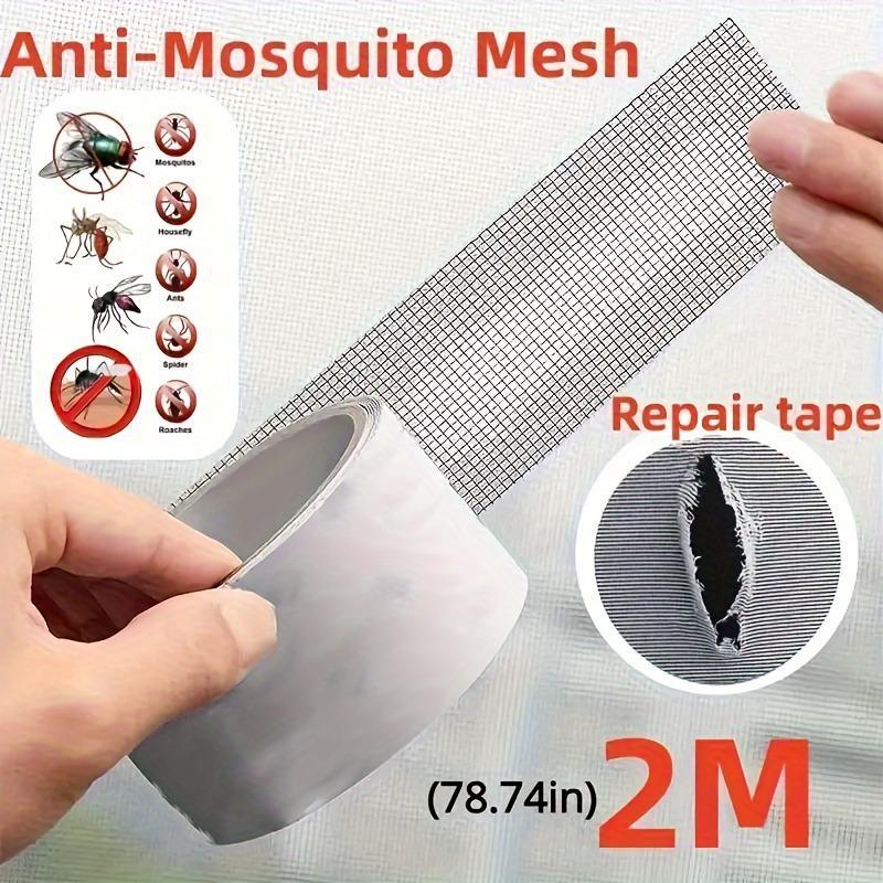 Easy to Assemble & Install Metal Mosquito Mesh for Doors & Windows – Pack of 2, Silver
