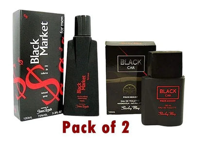 Men's Long Lasting Perfume – Pack of 2, 100ml Each (Blak Caar & Blak Mmarkit) - JSJunoon.com