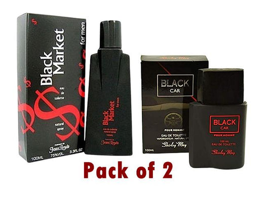 Men's Long Lasting Perfume – Pack of 2, 100ml Each (Blak Caar & Blak Mmarkit)