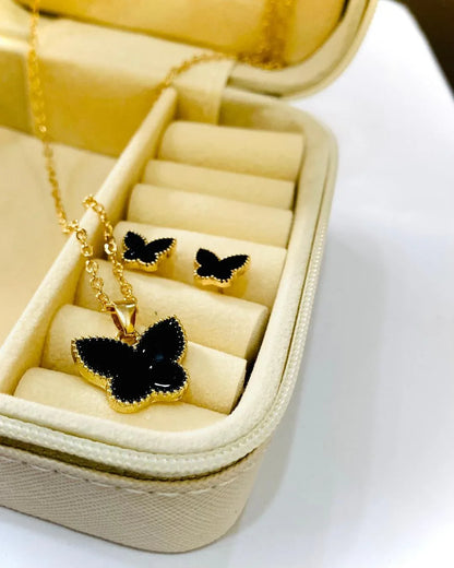 JS Junoon Gold Plated Pendant Set – 2 Pcs Women’s Jewelry (Pendant & Earrings) - JSJunoon.com