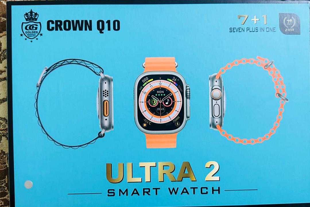 Q10 7-in-1 Smart Watch Ultra 2 | Multicolor with 7 Interchangeable Straps