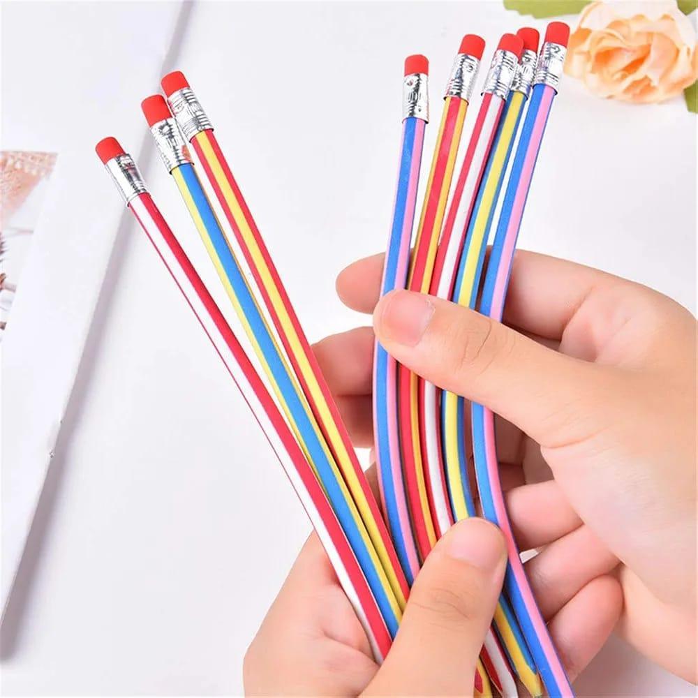 10 Pcs High-Quality Rubber Pencils – Flexible, Bendy, Colorful Pencils for Drawing, Writing & Gifts