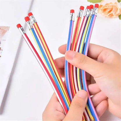 10 Pcs High-Quality Rubber Pencils – Flexible, Bendy, Colorful Pencils for Drawing, Writing & Gifts - JSJunoon.com