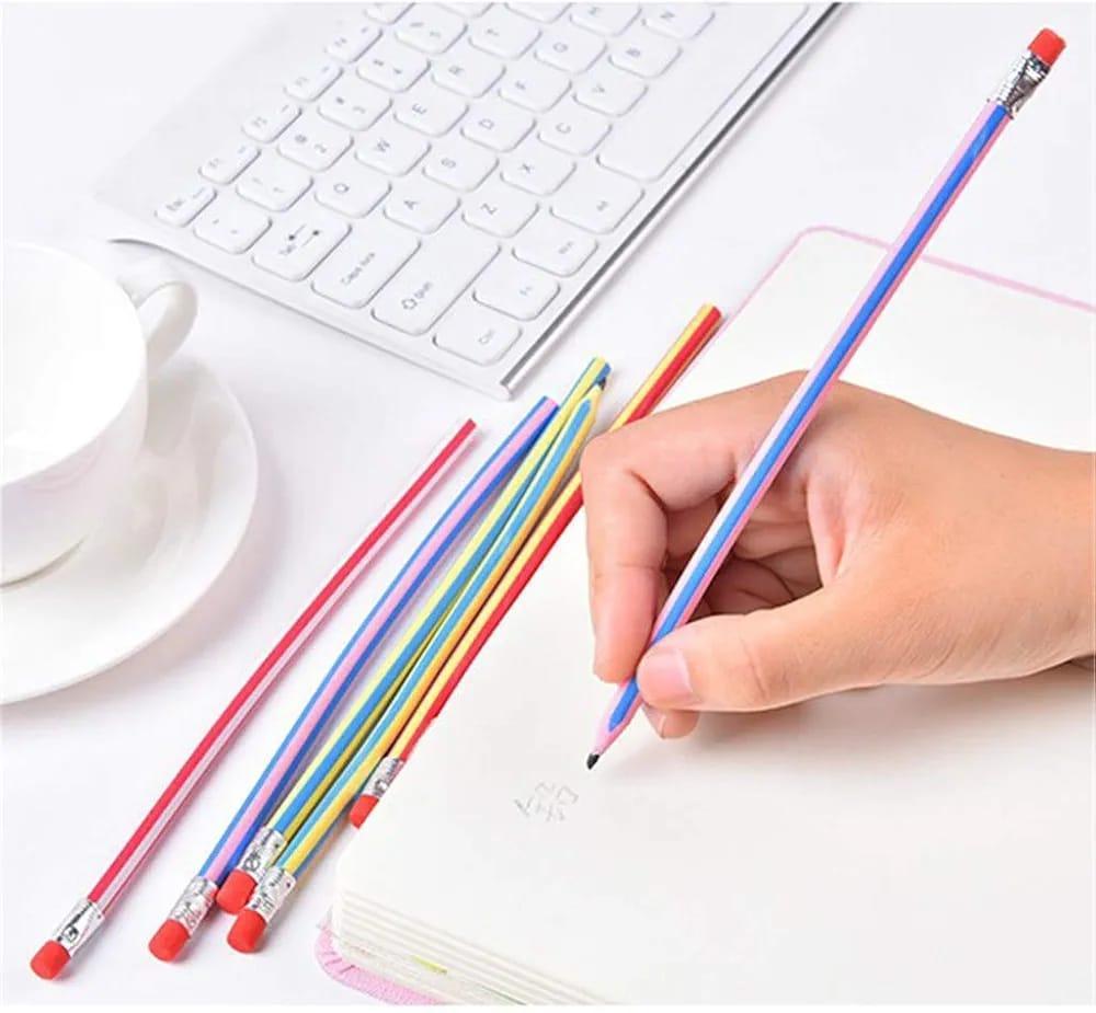 10 Pcs High-Quality Rubber Pencils – Flexible, Bendy, Colorful Pencils for Drawing, Writing & Gifts