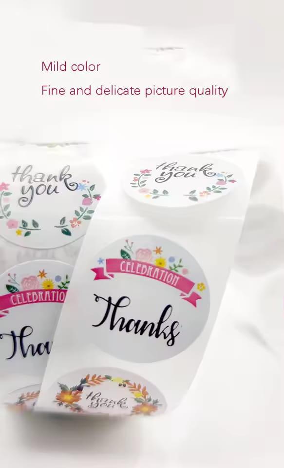 Thank You Stickers Labels Stamps – 1 Pc Cartoon Sticker for Parties, Kids’ Rooms & Creative Projects