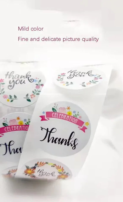 Thank You Stickers Labels Stamps – 1 Pc Cartoon Sticker for Parties, Kids’ Rooms & Creative Projects - JSJunoon.com