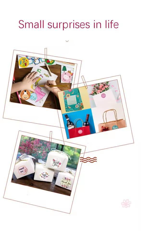 Thank You Stickers Labels Stamps – 1 Pc Cartoon Sticker for Parties, Kids’ Rooms & Creative Projects