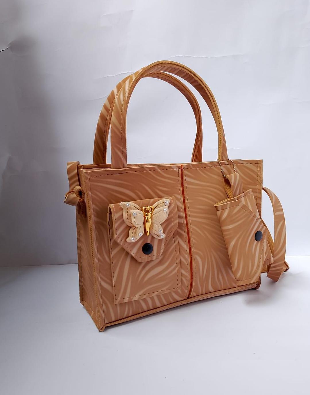 Women’s PU Leather Beaded Hand Bag Set with Wallet – 2 Pcs, Elegant Top Handle