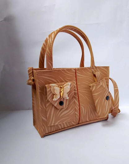 Women’s PU Leather Beaded Hand Bag Set with Wallet – 2 Pcs, Elegant Top Handle - JSJunoon.com