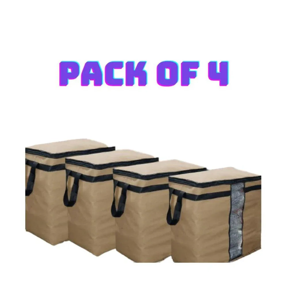 Multipurpose Storage Bags – Pack of 4 Large Non-Woven Bags - JSJunoon.com