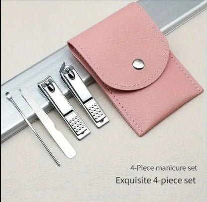 Nail Shaper & Nail Cutter Set – 4 Pcs Professional Manicure & Ear Cleaning Tools | Stainless Steel - JSJunoon.com