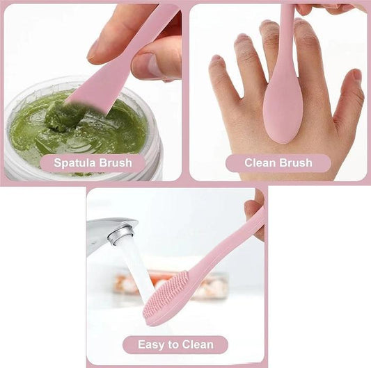 Face Cleaner Brush (Pack of 2) | Soft Silicone Exfoliating Facial Cleansing Tool