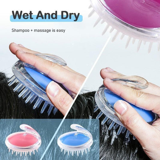 Scalp Massager Shampoo Brush – Pack of 2, Silicone Exfoliating Hair & Scalp Care Tool
