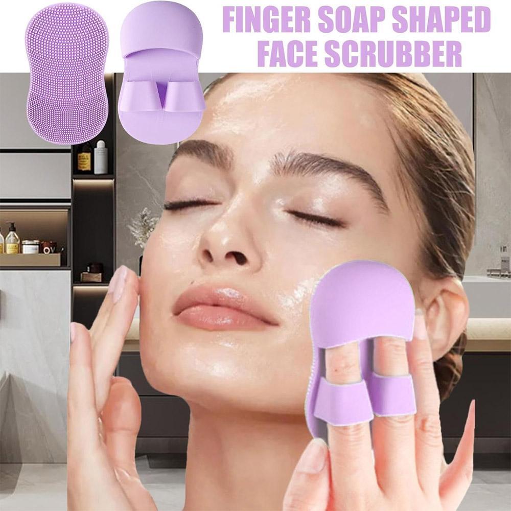 Exfoliation Face Cleaner Brush | Finger Soap Shaped Silicone Face Wash Brush | Gentle Facial Cleansing Tool