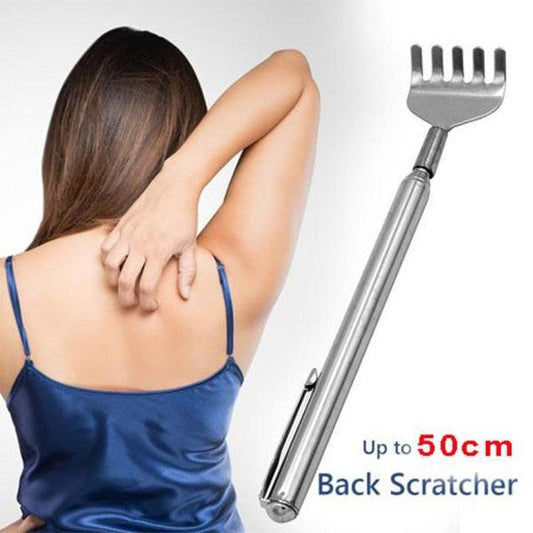 Premium Care Back Scratcher | Stainless Steel Telescopic Manual Massage Rod | Extendable Itching Relief Tool
