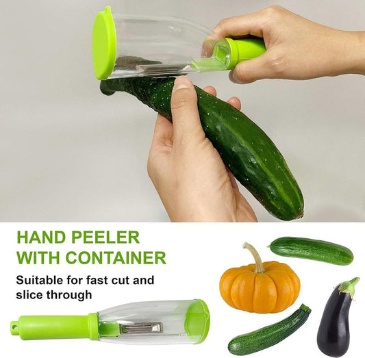 Bottle Peeler with Sharp Blade & Built-in Small Container – Stainless Steel