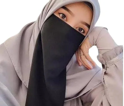 JS Junoon 1 Pc Chiffon Plain Women’s Niqab – Ready to Wear Hijab - JSJunoon.com