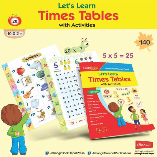 Let's Learn Times Tables – A5 Educational Book for Kids – Flexible Paper