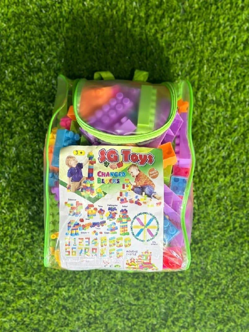 Baby Building Blocks Toy Set – 226 Pcs Soft & Safe Educational Stacking Blocks, Multicolor