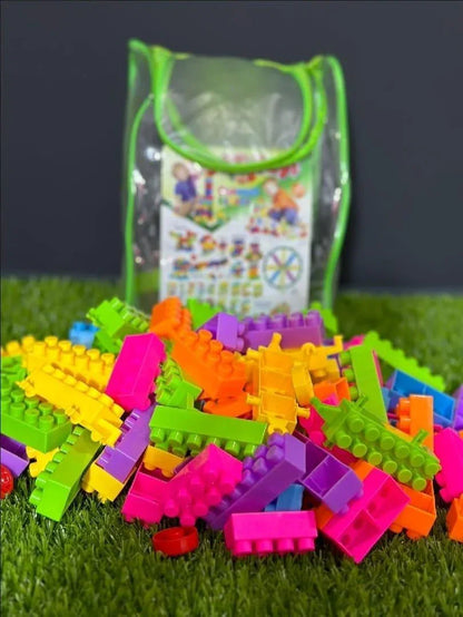 Baby Building Blocks Toy Set – 226 Pcs Soft & Safe Educational Stacking Blocks, Multicolor - JSJunoon.com