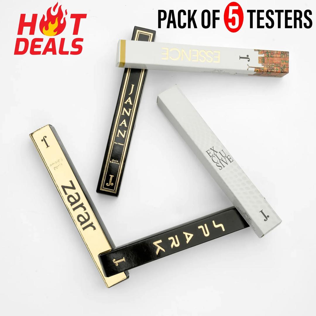 JS Junoon Refreshing Pocket Perfume – Unisex, Long-Lasting & Mood-Enhancing, 5-Pack