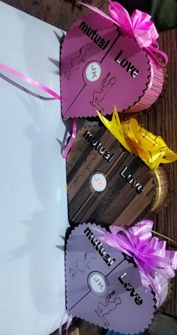 JS Junoon Mutual Love Perfume EDP Set – 3 x 100ml Unisex, Long-Lasting Woody Fragrance in Heart-Shaped Wooden Bottle