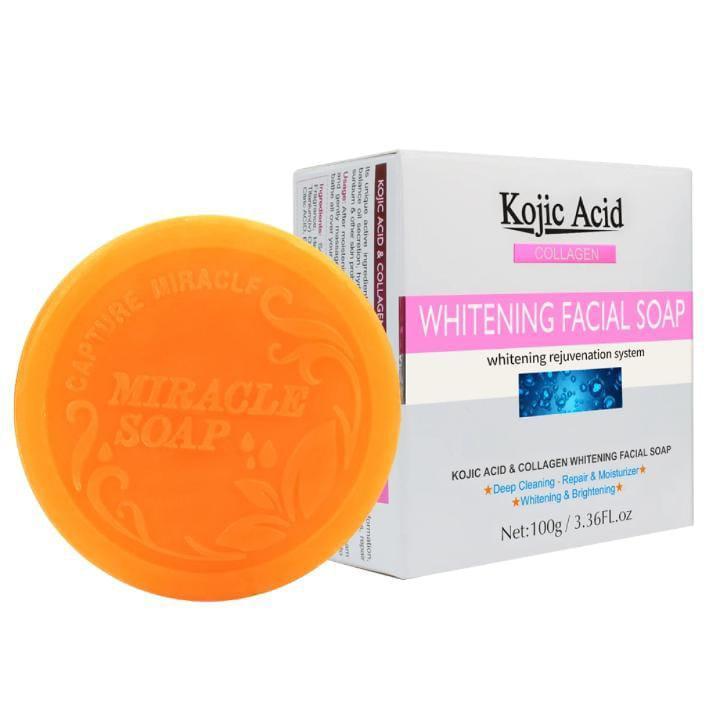 Skin Care Set – Pack of 3, Whitening Soap, Glow Face Cream & Face Serum, Anti-Aging & Brightening