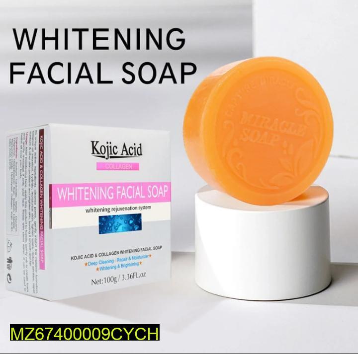 Skin Care Set – Pack of 3, Whitening Soap, Glow Face Cream & Face Serum, Anti-Aging & Brightening