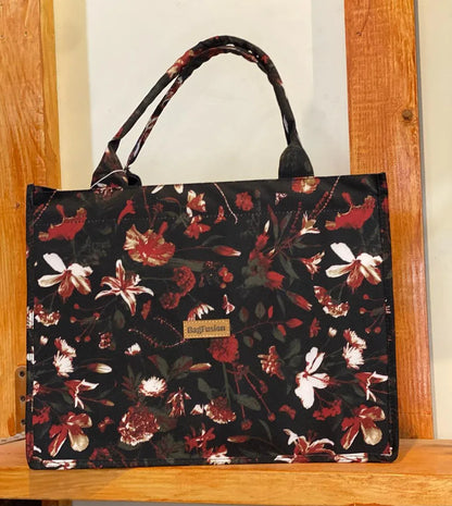 JS Junoon Girl’s Polyester Printed Tote Bag – Multicolor, Top Handle Large Handbag - JSJunoon.com