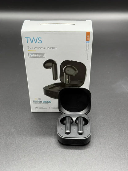 True Wireless Stereo Earbuds – Bluetooth 5.3, Noise Cancelling, Smart Touch, Dual Device Connectivity (Black) - JSJunoon.com