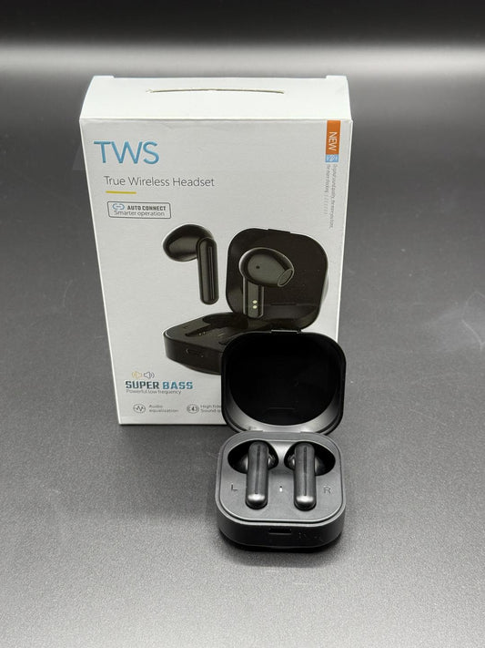True Wireless Stereo Earbuds – Bluetooth 5.3, Noise Cancelling, Smart Touch, Dual Device Connectivity (Black)