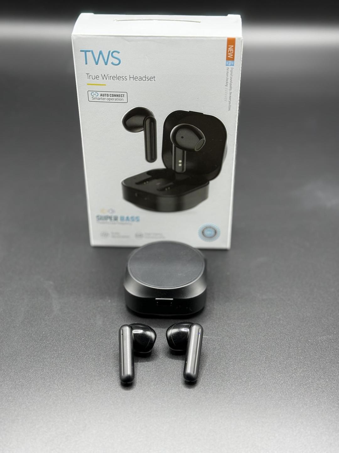 True Wireless Stereo Earbuds – Bluetooth 5.3, Noise Cancelling, Smart Touch, Dual Device Connectivity (Black)