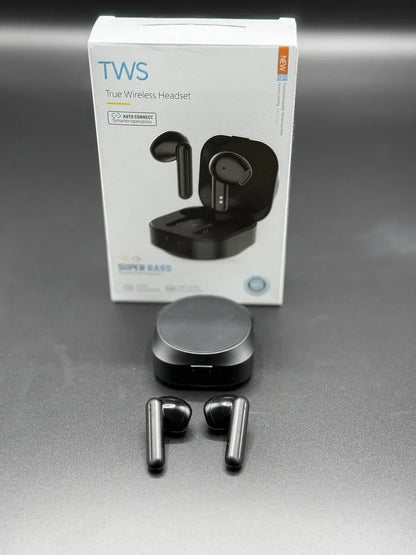 True Wireless Stereo Earbuds – Bluetooth 5.3, Noise Cancelling, Smart Touch, Dual Device Connectivity (Black) - JSJunoon.com