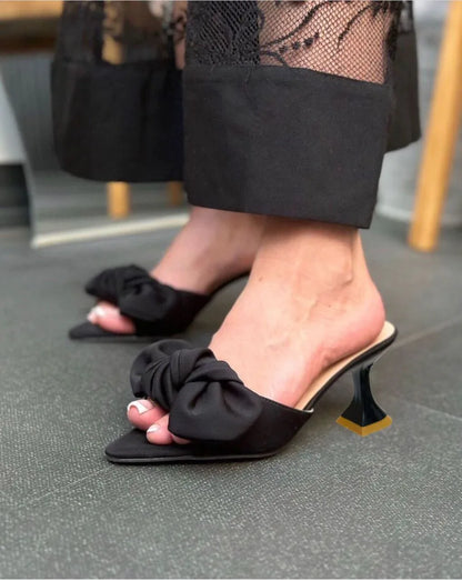 JS Junoon Women’s Elegant Bow Heels – Stylish Zara-Inspired Heels – Sizes 7–11 - JSJunoon.com