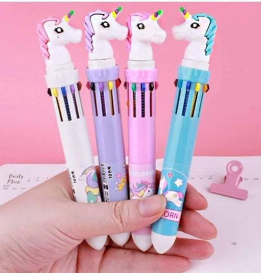 10-in-1 Color Ballpoint Pen for Kids – Smooth Writing Multi-Color Pen – Gift for Kids