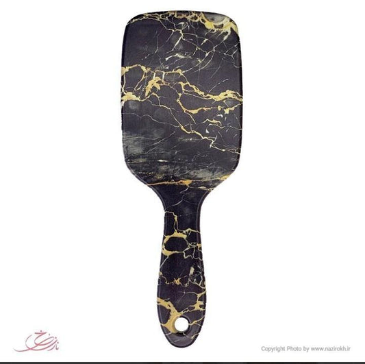 JS Junoon Nitro Paddle Detangler Hair Brush – Wooden Black Hairbrush for Smooth Styling