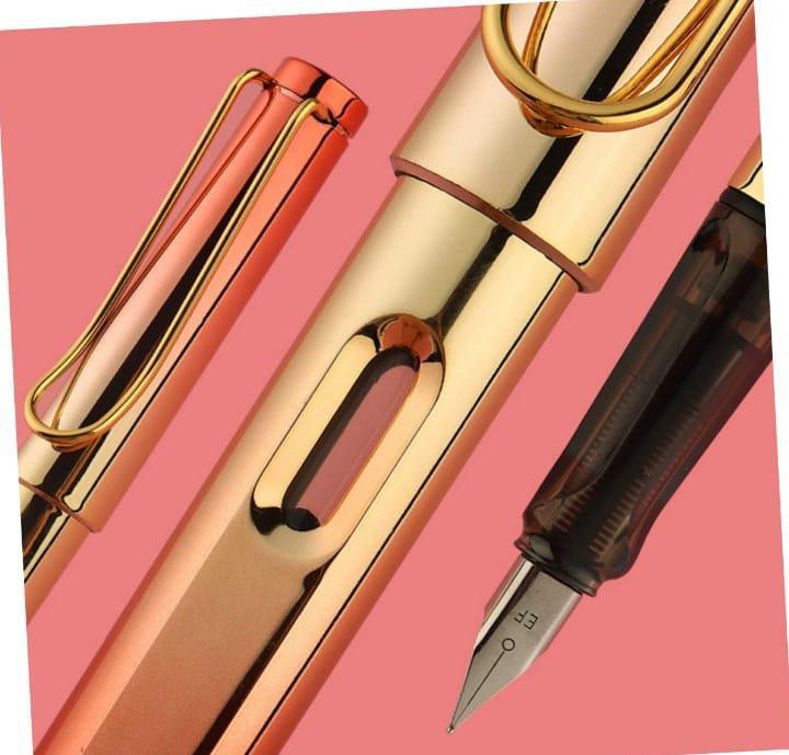 JS Junoon Ink Fountain Pen Set – 4 Pcs, 0.38mm Extra Fine Nib, Multicolor