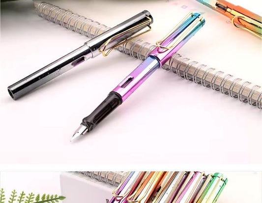 JS Junoon Ink Fountain Pen Set – 4 Pcs, 0.38mm Extra Fine Nib, Multicolor