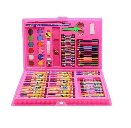 JS Junoon 86-Pcs Multipurpose Coloring Kit – Complete Art Supplies Set, Multicolor