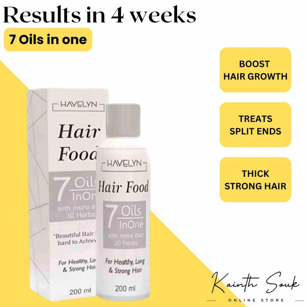 7 in 1 Hair Food Oil – 200ml, Nourishing Hair Oil for All Hair Types, Anti-Dandruff, Split Ends & Hair Breakage Control