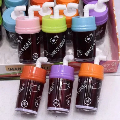 Cute Bottle Style Lip & Cheeks Tint | 6 Pcs High Pigmented Multicolor Set - JSJunoon.com