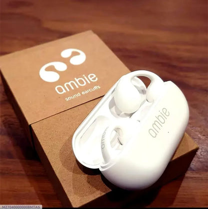 Wireless Earcuffs – Bluetooth 5.2, Sleek Design, Clear Voice, In-Built Mic (White & Black) - JSJunoon.com
