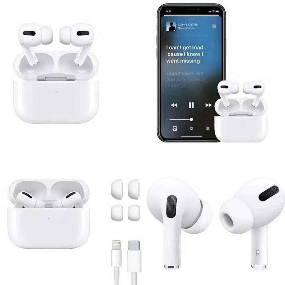 AirPods Pro Wireless Earbuds – Bluetooth 5.3, Smart Touch, Water & Dust Resistant (White/Black)
